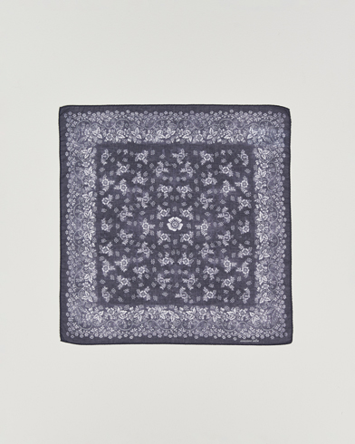 Massimo Alba Hanky Cotton Handkerchief Navy – Blau