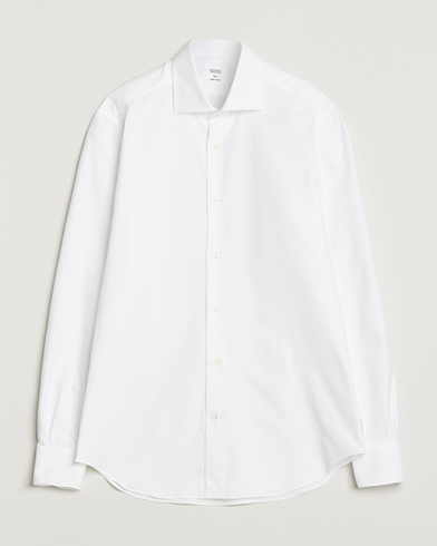 Mazzarelli Soft Flannel Cut Away Shirt White – Weiß