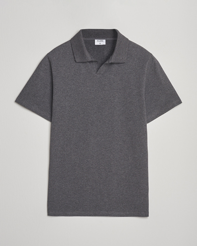 Filippa K Soft Lycra Polo T-Shirt Anthracite Melange – Grau
