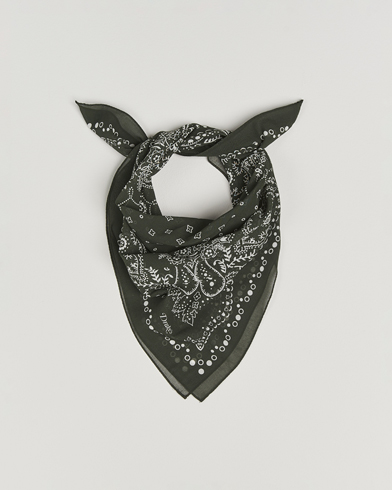 Drake's Paisley Bandana Dark Green – Grün