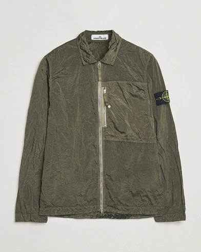 Stone Island Nylon Metal Zip Overshirt Military Green – Grün