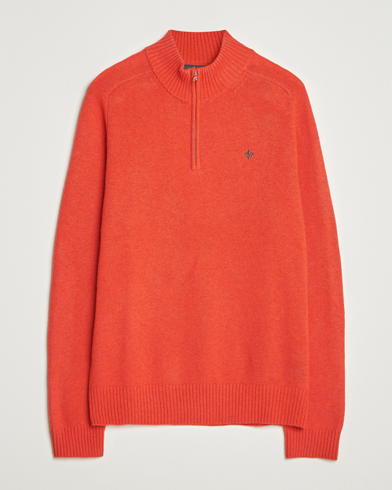 Morris Hertford Lambswool Merino Half Zip Red – Rot