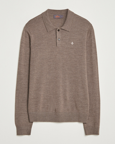Morris Merino Polo Knit Brown – Braun