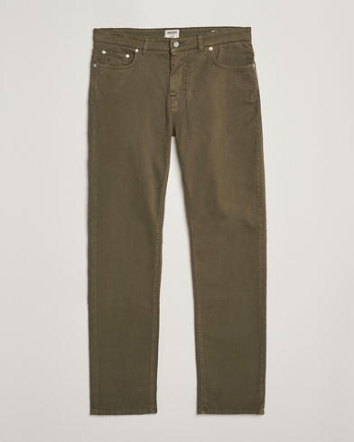 Morris James Brushed 5-Pocket Jeans Olive – Grün