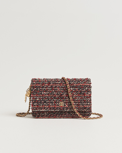 Chanel Pre-Owned Tweed Wallet On Chain Red – Rot