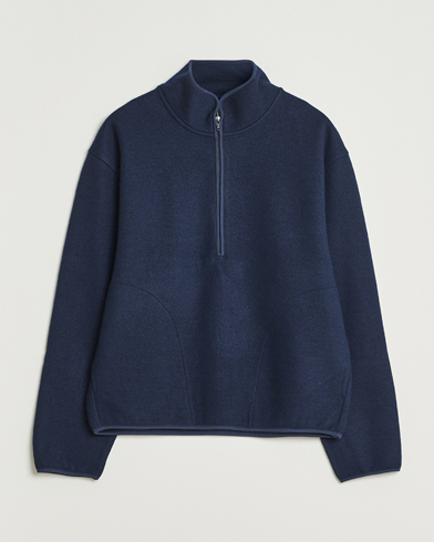 Sunflower Wool Half Zip Navy – Blau