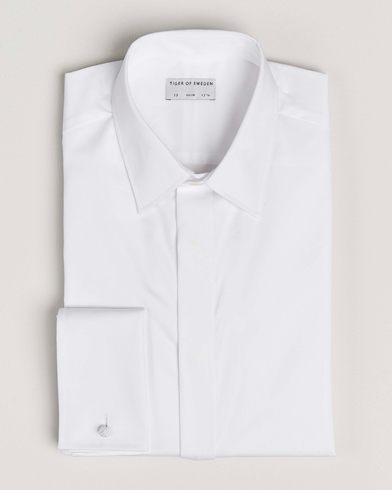 Tiger of Sweden Adley Tuxedo Shirt Pure White – Weiß
