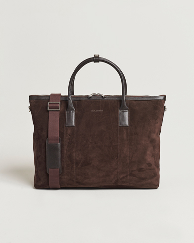 Oscar Jacobson Weekend Bag Soft Leather Chocolate Brown – Braun