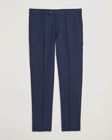Oscar Jacobson Denz Wool Blend Trousers Navy – Blau