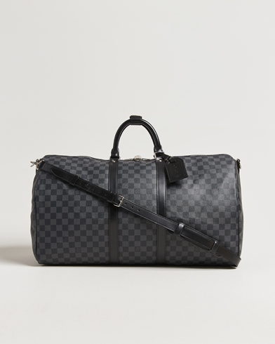 Louis Vuitton Pre-Owned Keepall Bandouliére 55 Damier Graphite – Grau