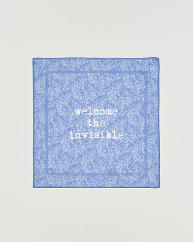 Massimo Alba Printed Cotton Voile Hankerchief Tulip – Blau