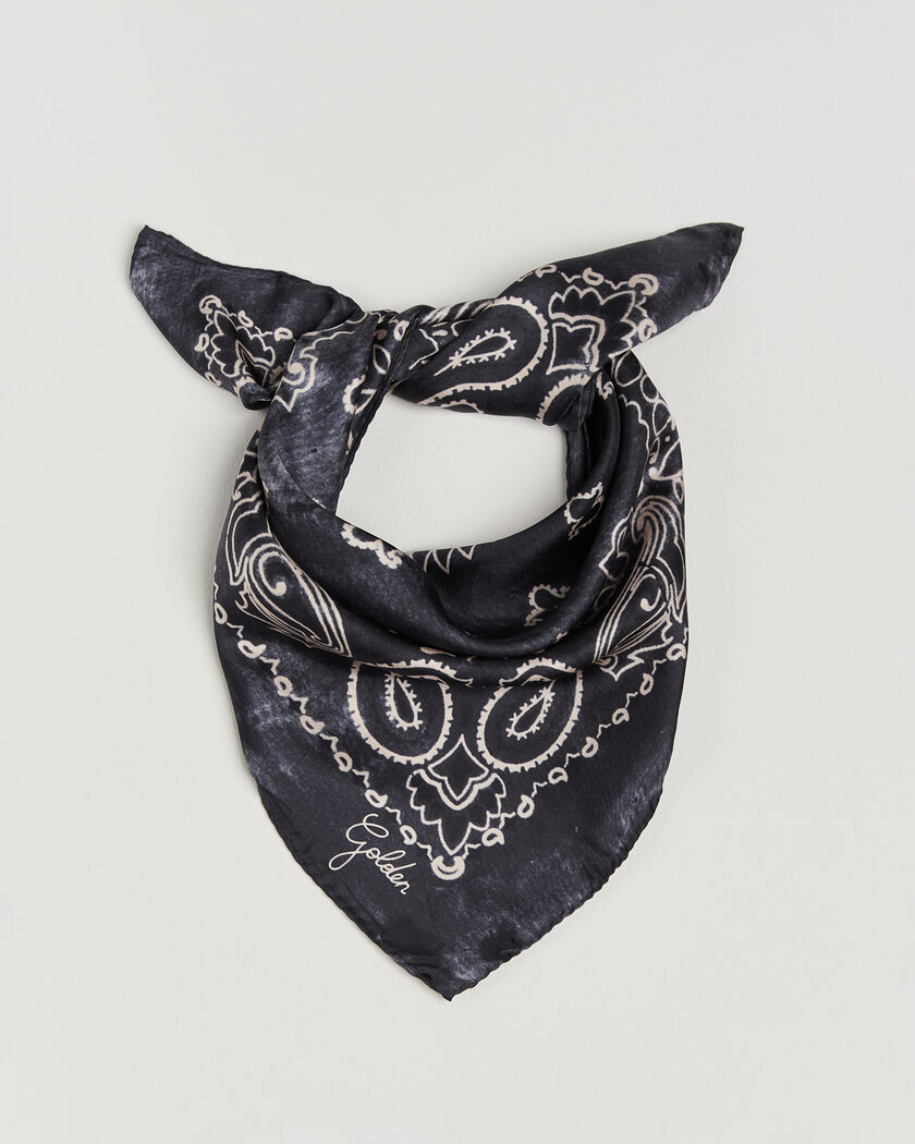 Golden Goose Paisley Silk Bandana Antracite – Grau