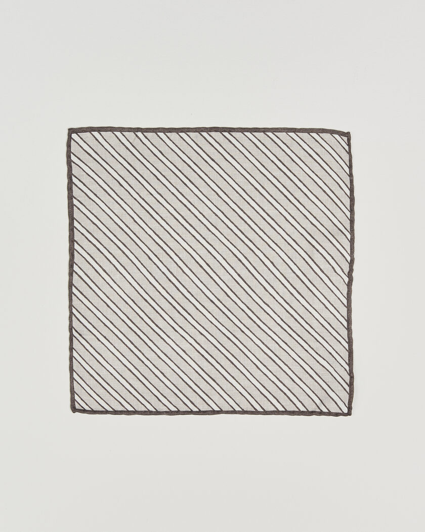 Brunello Cucinelli Striped Pocket Square Brown – Braun