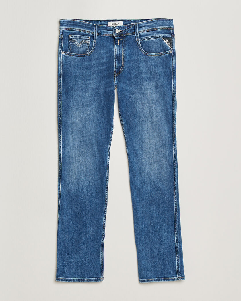 Replay Anbass Powerstretch Jeans Medium Blue – Blau