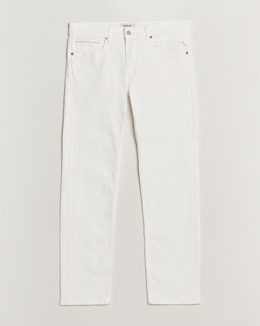 Replay Grover Straight Fit Powerstretch Jeans White – Weiß