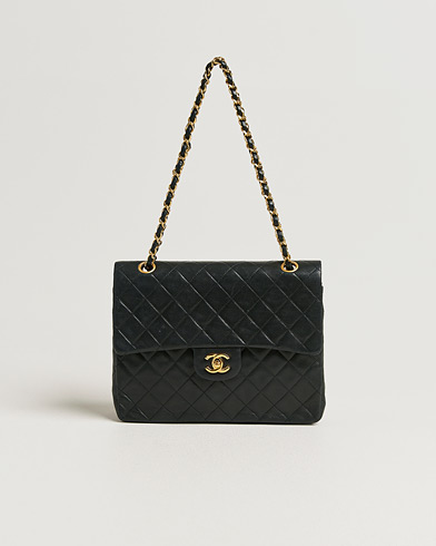 Chanel Pre-Owned Classic Double Flap Medium Lambskin Black – Schwarz