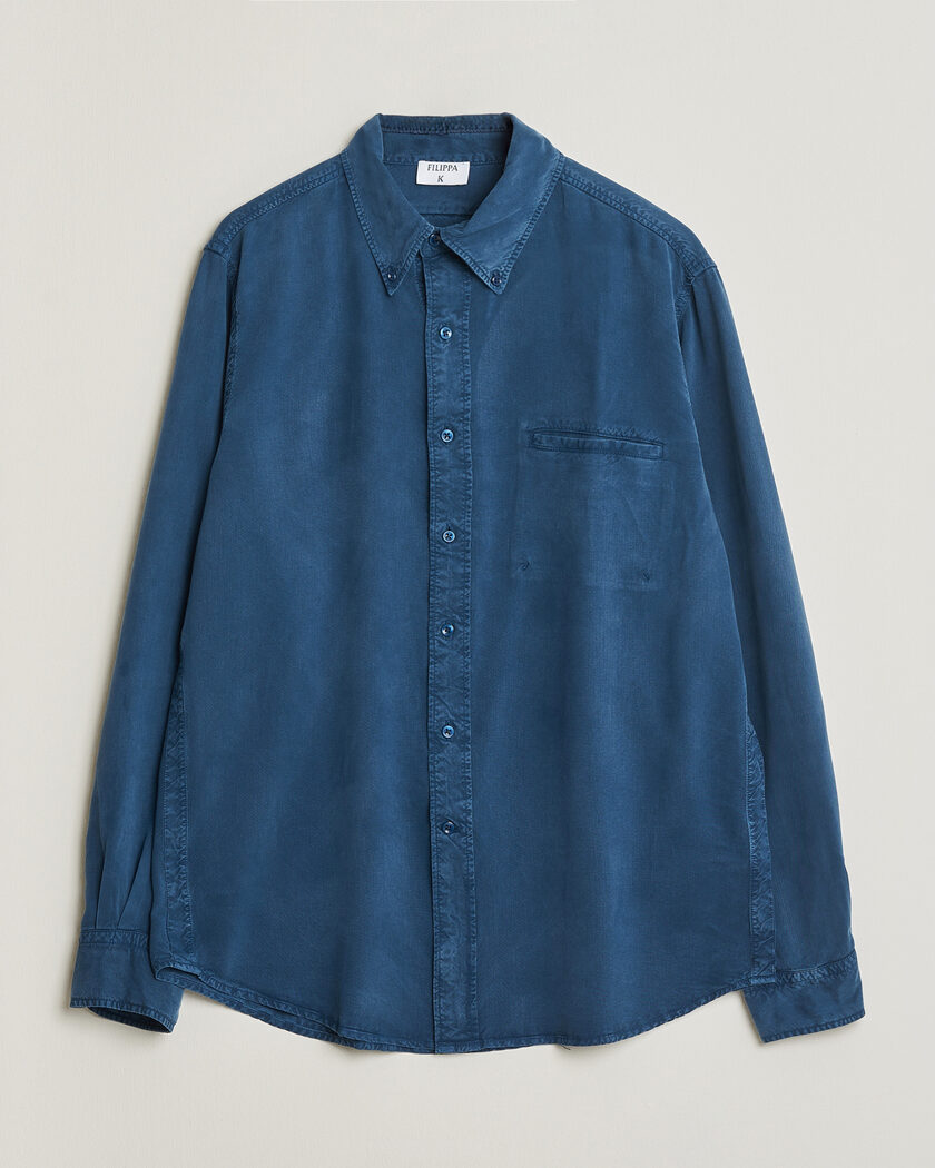 Filippa K Zack Lyocell Shirt Night Teal – Blau