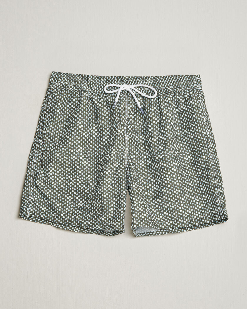 Fedeli Madeira Swim Trunk Green Flowers – Grün