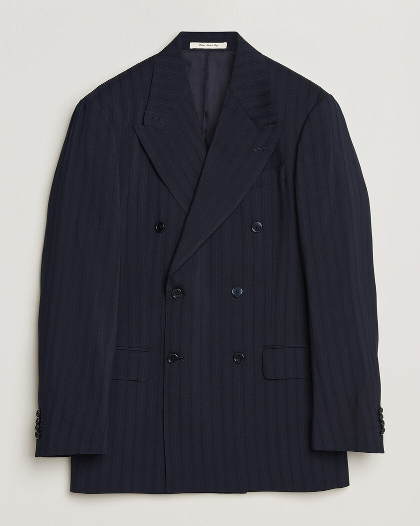 Gant Tonal Pinstriped Suit Blazer Evening Blue – Blau