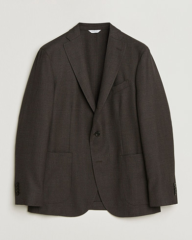 Boglioli K Jacket Wool Hopsack Blazer Dark Brown – Braun
