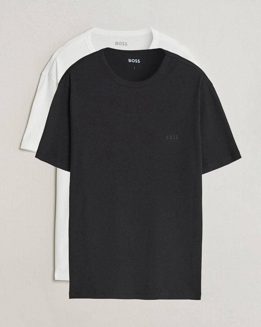 BOSS BLACK 2-Pack Ribbed T-Shirt White/Black – Schwarz