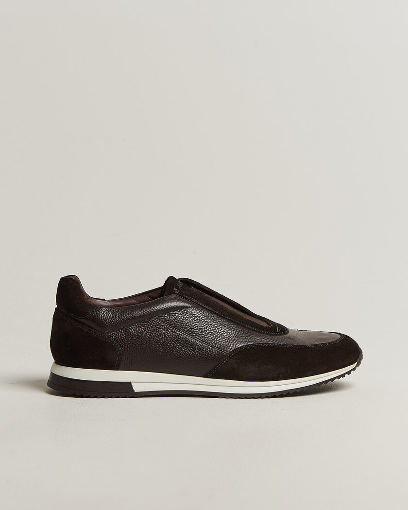 Loake 1880 Ballantyne Suede/Leather Sneaker Dark Brown – Braun