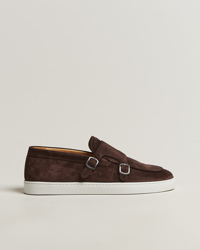 Fliteless Suede Monk Strap Sneaker Loafer Dark Brown – Braun
