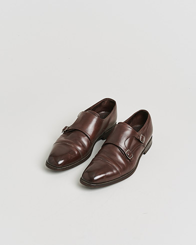 Pre-owned Loake 1880 Cannon Monkstrap Dark Brown Burnished Calf UK9,5 - EU43,5 – Braun