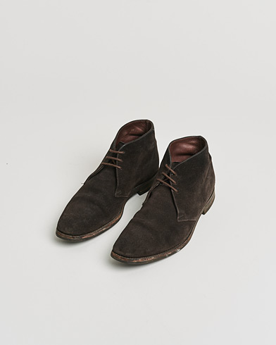 Pre-owned Loake 1880 Pimlico Chukka Boot Dark Brown Suede UK10,5 - EU44,5 – Braun