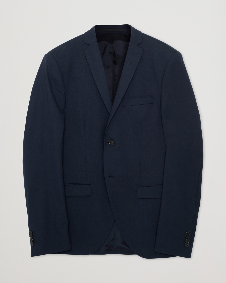 Pre-owned Tiger of Sweden Jile Wool Suit Blazer Navy 46 – Blau