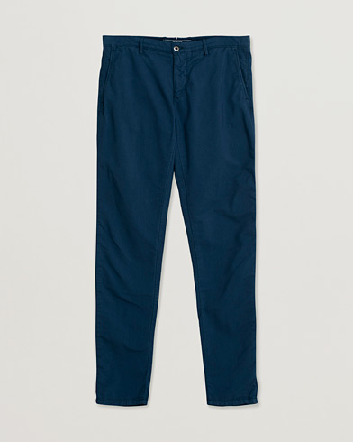 Pre-owned Incotex Slim Fit Garment Dyed Washed Slacks Navy W35 – Blau