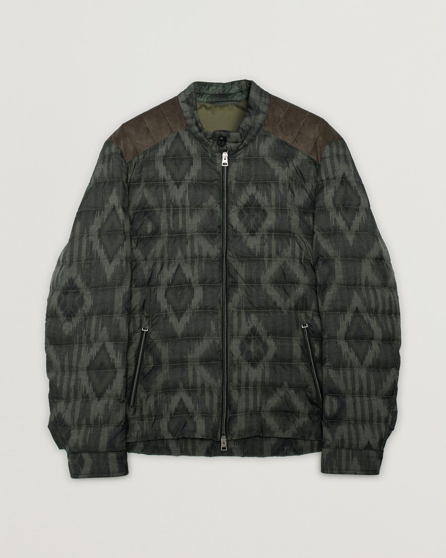 Pre-owned Etro Printed Nylon Jacket Dark Green – Grün
