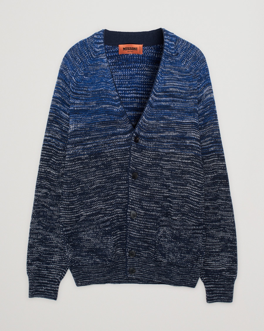 Pre-owned Missoni Degradé Cardigan Navy – Blau