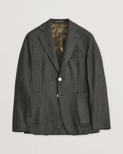 Pre-owned Oscar Jacobson Edgar Wool Flannel Blazer Brown 44 – Braun