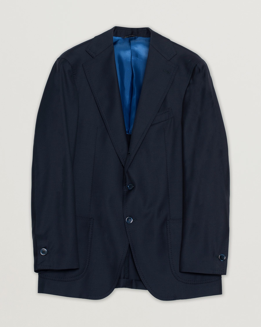 Pre-owned Gabo Napoli Navy Wool Blazer 52 – Blau