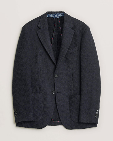 Pre-owned Etro Jacquard Jersey Blazer Navy 52 – Blau