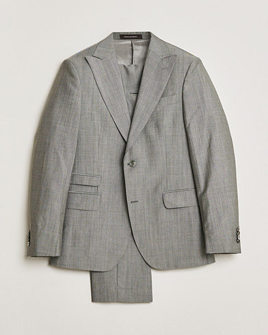 Pre-owned Oscar Jacobson Elmer Suit Grey Melange 48 – Grau