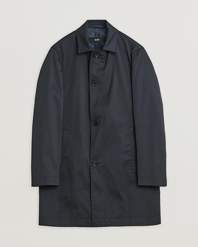 Pre-owned Hugo Boss Water Repellent Car Coat Navy 48 – Blau