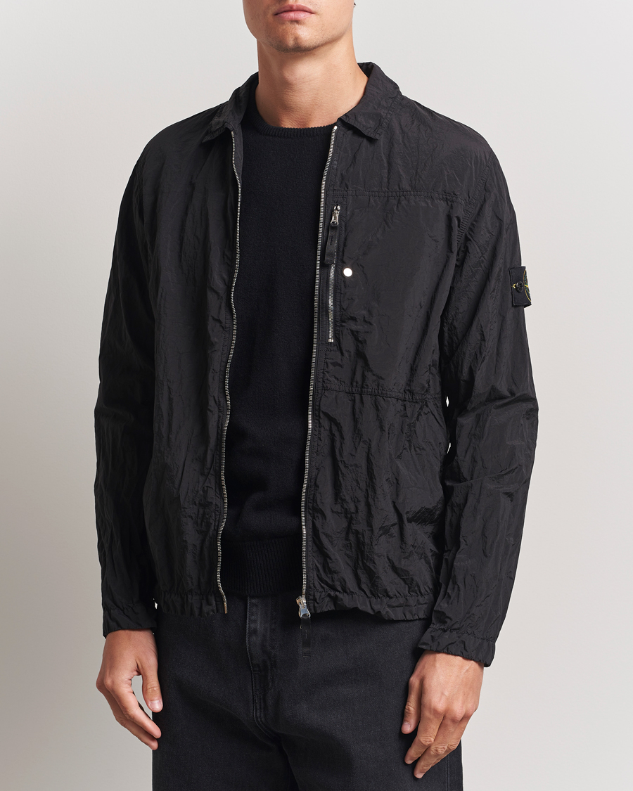 Herren | Hemden | Stone Island | Nylon Metal Zip Overshirt Black