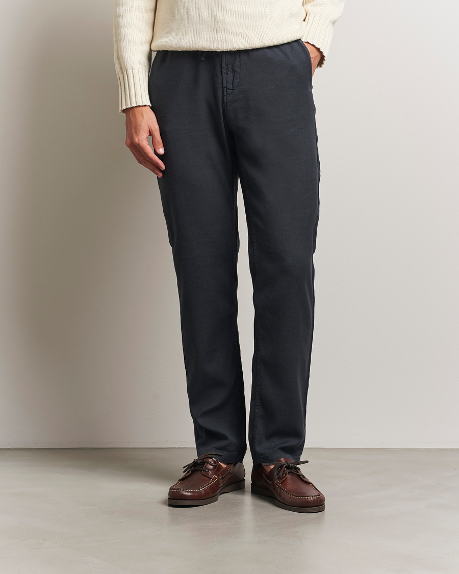 Herren | Hosen | Morris | Fenix Linen/Cotton Trousers Blue