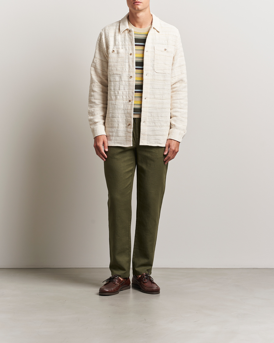 Herren | Hemden | LES DEUX | Jonas Structure Stripe Overshirt Ivory