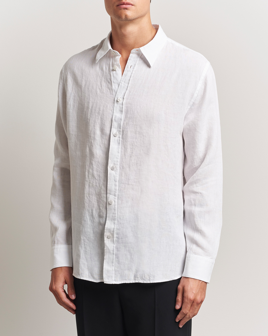 Herren | Hemden | J.Lindeberg | Linen Melange Shirt White