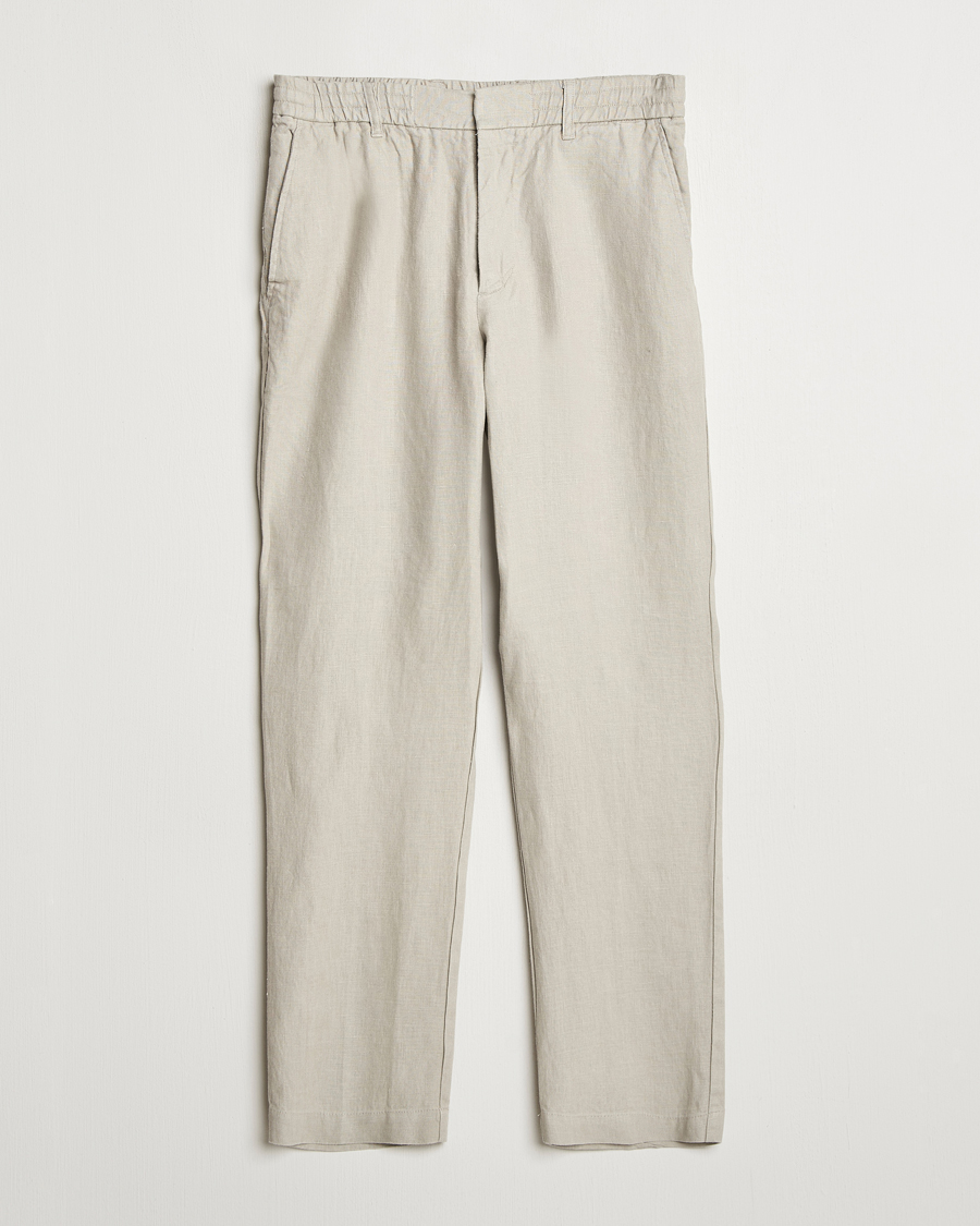 Herren | Hosen | NN07 | Billie Linen Drawstring Trousers Fog