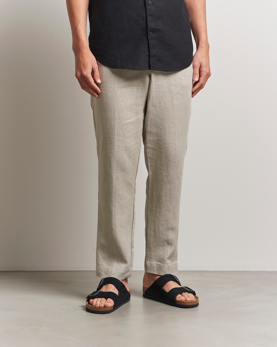 Herren | Hosen | NN07 | Billie Linen Drawstring Trousers Fog
