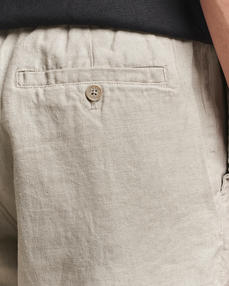 Herren | Hosen | NN07 | Billie Linen Drawstring Trousers Fog