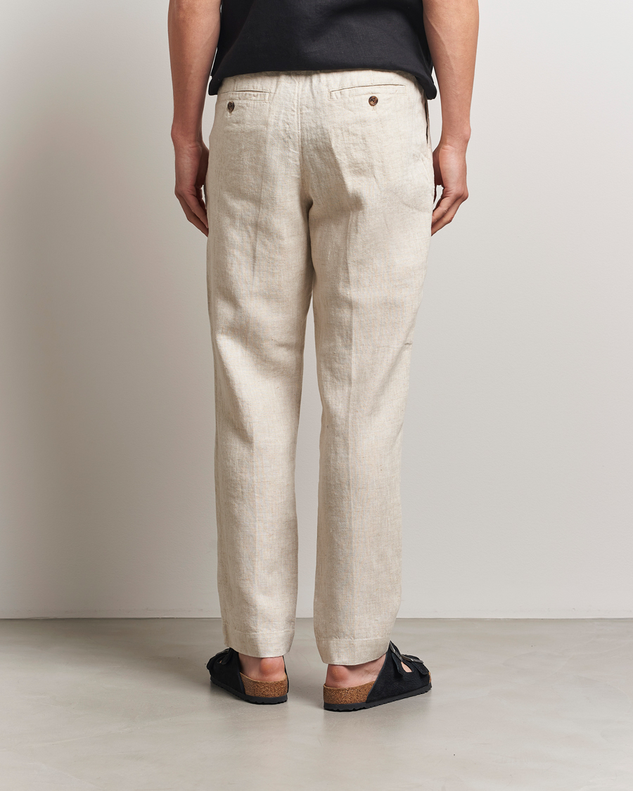 Herren | Hosen | NN07 | Billie Linen Drawstring Trousers Oat