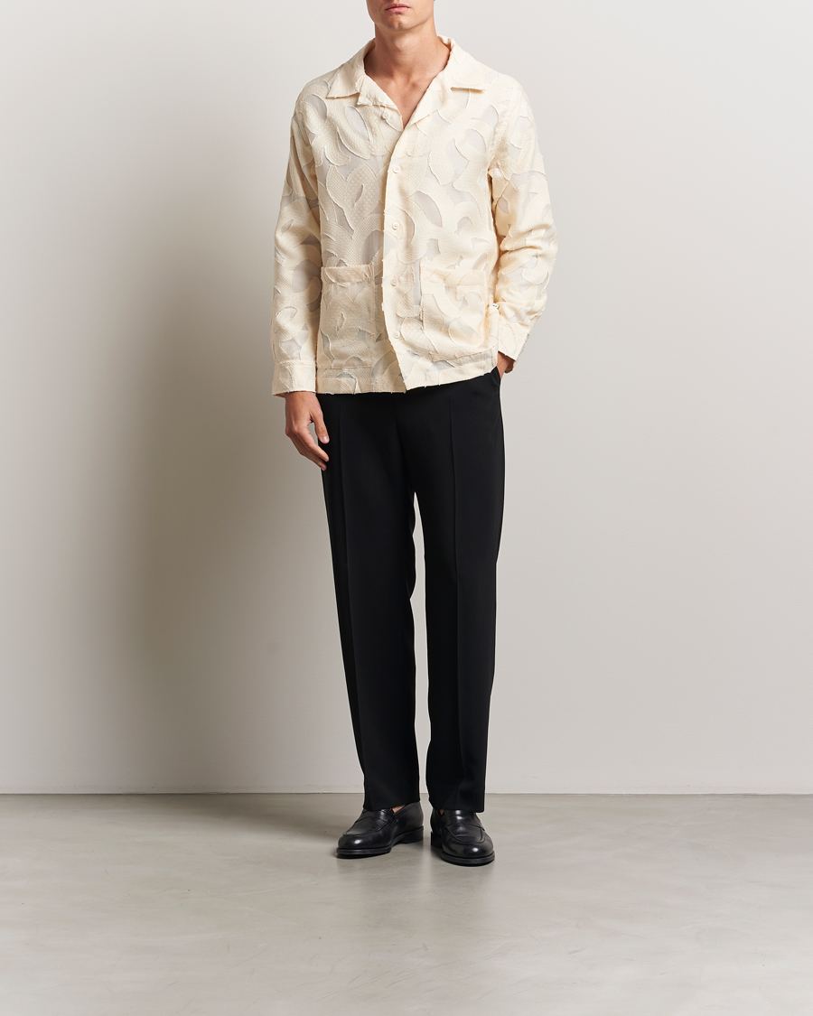 Herren | Hemden | NN07 | Hank Fil-Coupé Jacquard Overshirt Off White