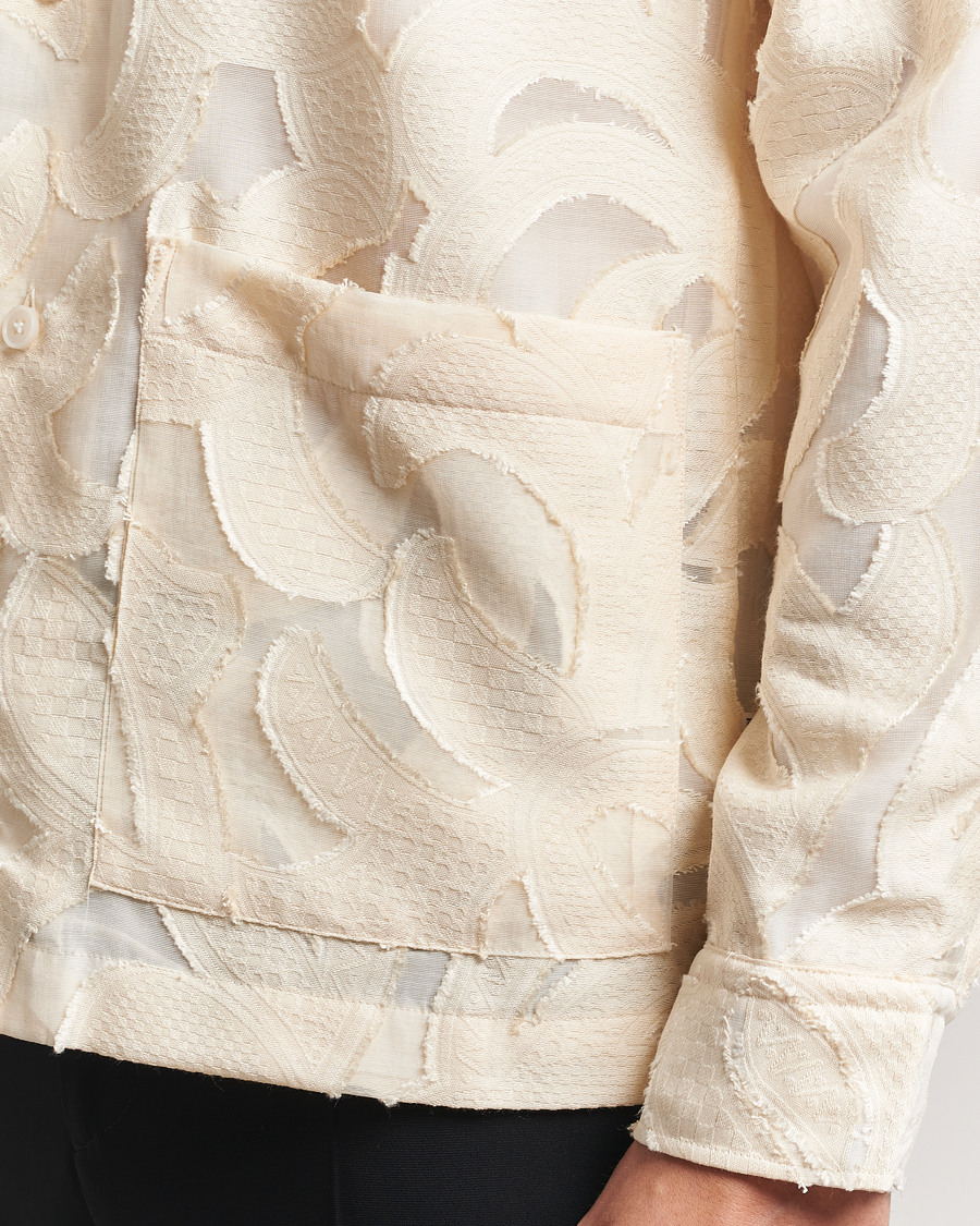 Herren | Hemden | NN07 | Hank Fil-Coupé Jacquard Overshirt Off White