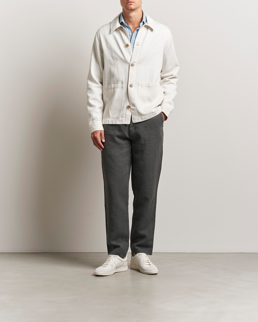 Herren | Hosen | A Day's March | Madu Linen Trousers Olive