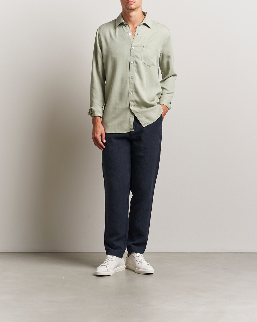 Herren | Hosen | A Day's March | Madu Linen Trousers Navy